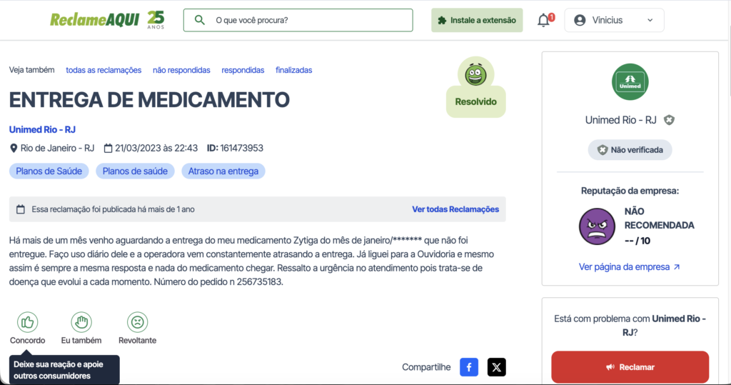 Negativa de Zytiga, Xtandi e Erleada 